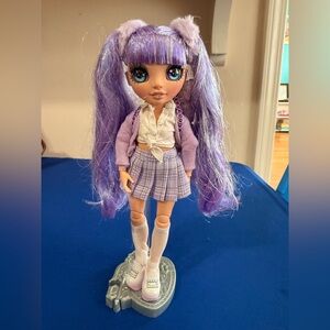 Rainbow High Junior High Violet Willow Fashion Doll with backpack